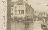 Hochwasser - Hauptplatz - alte historische Fotos Ansichten Bilder Aufnahmen Ansichtskarten 