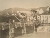 Brückenbaustelle 1886 - alte historische Fotos Ansichten Bilder Aufnahmen Ansichtskarten 