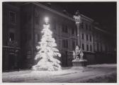 Dreifaltigkeitssäule Winteransicht - alte historische Fotos Ansichten Bilder Aufnahmen Ansichtskarten 