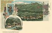 3 Bild Litho Karte - Miess - Slowenien - alte historische Fotos Ansichten Bilder Aufnahmen Ansichtskarten 