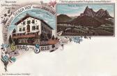 2 Bild Litho Karte - Seiss in Tirol - Italien - alte historische Fotos Ansichten Bilder Aufnahmen Ansichtskarten 