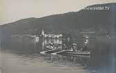 Ossiach mit Ruderboot - Ossiach - alte historische Fotos Ansichten Bilder Aufnahmen Ansichtskarten 