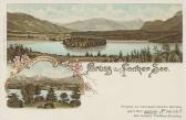 2 Bild Litho Karte Faakersee - alte historische Fotos Ansichten Bilder Aufnahmen Ansichtskarten 