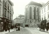 Blick zur Kirche, um 1910 - alte historische Fotos Ansichten Bilder Aufnahmen Ansichtskarten 