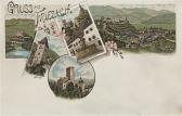 5 Bild Litho Karte Friesach - alte historische Fotos Ansichten Bilder Aufnahmen Ansichtskarten 
