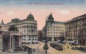 Wien, Albrechtsplatz mit Mozart Denkmal - alte historische Fotos Ansichten Bilder Aufnahmen Ansichtskarten 
