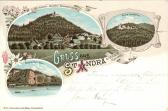 Gruß aus St. Andrä mit Ossiacher See und Landskron - alte historische Fotos Ansichten Bilder Aufnahmen Ansichtskarten 