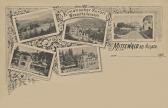 5 Bild Schmuckkarte, Mittewald bei Villach - alte historische Fotos Ansichten Bilder Aufnahmen Ansichtskarten 