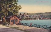 Velden, Blick vom Südufer auf Schoss Velden - alte historische Fotos Ansichten Bilder Aufnahmen Ansichtskarten 
