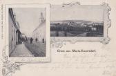 2 Bild Litho Karte - Maria Enzersdorf - Mödling - alte historische Fotos Ansichten Bilder Aufnahmen Ansichtskarten 