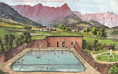 Schwimmbad in Bischhofshofen - Salzburg - alte historische Fotos Ansichten Bilder Aufnahmen Ansichtskarten 