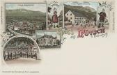 6 Bild Litho Karte Nötsch am Dobratsch - Nötsch im Gailtal - alte historische Fotos Ansichten Bilder Aufnahmen Ansichtskarten 