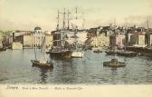 Triest, Hafen und Carciotti Ufer - Italien - alte historische Fotos Ansichten Bilder Aufnahmen Ansichtskarten 