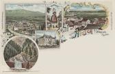 5 Bild Litho Karte Nötsch am Dobratsch - Nötsch im Gailtal - alte historische Fotos Ansichten Bilder Aufnahmen Ansichtskarten 