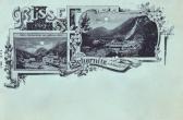 2 Bild Litho - Mondscheinkarte Karte - Scharnitz - Tirol - alte historische Fotos Ansichten Bilder Aufnahmen Ansichtskarten 