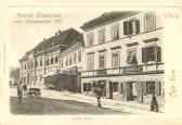 Das Café Horn in der Widmanngasse, um 1900 - Villach - alte historische Fotos Ansichten Bilder Aufnahmen Ansichtskarten 