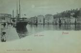 Piran, Hafen - Mondscheinkarte - Slowenien - alte historische Fotos Ansichten Bilder Aufnahmen Ansichtskarten 