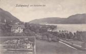 Sattendorf mit Ossiachersee Schiff   - Treffen am Ossiacher See - alte historische Fotos Ansichten Bilder Aufnahmen Ansichtskarten 