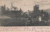 Oswaldiberg mit Kirche und Bauernhof - Großvassach - alte historische Fotos Ansichten Bilder Aufnahmen Ansichtskarten 