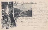 3 Bild Litho Karte - Liechtenstein Klamm - Salzburg - alte historische Fotos Ansichten Bilder Aufnahmen Ansichtskarten 