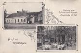 2 Bild Litho Karte Weidlingau - Wien 14.,Penzing - alte historische Fotos Ansichten Bilder Aufnahmen Ansichtskarten 