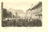 Wochenmarkt, um 1900 - Villach - alte historische Fotos Ansichten Bilder Aufnahmen Ansichtskarten 