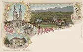 4 Bild Litho Karte Villach Perau - Oesterreich - alte historische Fotos Ansichten Bilder Aufnahmen Ansichtskarten 