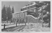 Berghotel im Winter - Treffen am Ossiacher See - alte historische Fotos Ansichten Bilder Aufnahmen Ansichtskarten 
