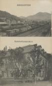 Arnoldstein Bahnhof und Bahnhofsrestauration - Villach Land - alte historische Fotos Ansichten Bilder Aufnahmen Ansichtskarten 