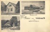 3 Bild Litho Karte - Wallerwirt - Techelsberg am Wörther See - alte historische Fotos Ansichten Bilder Aufnahmen Ansichtskarten 