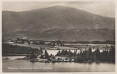 Inselhotel mit Bootshäusern  - Faak am See - alte historische Fotos Ansichten Bilder Aufnahmen Ansichtskarten 