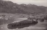 Faakerseeinsel mit Blick auf Faak und Karawanken - Faak am See - alte historische Fotos Ansichten Bilder Aufnahmen Ansichtskarten 