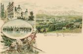 4 Bild Litho Karte Bad Velden am Wörthersee - Oesterreich - alte historische Fotos Ansichten Bilder Aufnahmen Ansichtskarten 