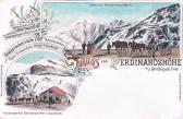 2 Bild Litho Karte - Ferdinandshöhe auf dem Stilf - Trentino Südtirol - alte historische Fotos Ansichten Bilder Aufnahmen Ansichtskarten 