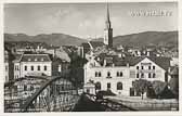 Alte Stadtbrücke mit Blick auf den Hauptplatz - Villach - alte historische Fotos Ansichten Bilder Aufnahmen Ansichtskarten 