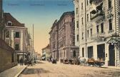 Klagenfurt, Bahnhofstrasse und Sparkasse - Kärnten - alte historische Fotos Ansichten Bilder Aufnahmen Ansichtskarten 