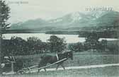 Pferdefuhrwerk in Drobollach - Drobollach am Faaker See - alte historische Fotos Ansichten Bilder Aufnahmen Ansichtskarten 