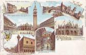 7 Bild Litho Karte - Venedig - alte historische Fotos Ansichten Bilder Aufnahmen Ansichtskarten 