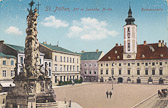 St. Pölten - Rathausplatz - Sankt Pölten(Stadt) - alte historische Fotos Ansichten Bilder Aufnahmen Ansichtskarten 