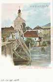 Gmünd - Brücke vor dem Stadttor - Gmünd in Kärnten - alte historische Fotos Ansichten Bilder Aufnahmen Ansichtskarten 