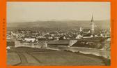 Villach mit Eisenbahnbrücke - CDV  - alte historische Fotos Ansichten Bilder Aufnahmen Ansichtskarten 