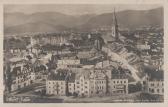 Blick über die Drauberme und Villach zum Mangart - Villach - alte historische Fotos Ansichten Bilder Aufnahmen Ansichtskarten 