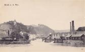 Bruck an der Mur, Industrieanlagen und Uhrturm - Steiermark - alte historische Fotos Ansichten Bilder Aufnahmen Ansichtskarten 