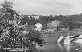 Schloss Wernberg mit Eisenbahnbrücke - Wernberg - alte historische Fotos Ansichten Bilder Aufnahmen Ansichtskarten 