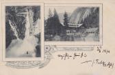 2 Bild Litho Karte - Kaprun mit Kesselfall - Kaprun - alte historische Fotos Ansichten Bilder Aufnahmen Ansichtskarten 