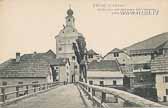 Gmünd mit der provisorischen Brücke - Spittal an der Drau - alte historische Fotos Ansichten Bilder Aufnahmen Ansichtskarten 