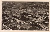 Villach, Flugbild von der Innenstadt - alte historische Fotos Ansichten Bilder Aufnahmen Ansichtskarten 