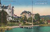 Villenpartie in der Ostbucht - Klagenfurt Land - alte historische Fotos Ansichten Bilder Aufnahmen Ansichtskarten 