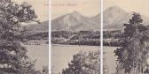 Panoramaansicht vom Faakersee - 3 Karten Bild - Finkenstein am Faaker See - alte historische Fotos Ansichten Bilder Aufnahmen Ansichtskarten 