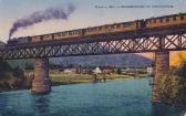 Bruck an der Mur, Eisenbahnbrücke mit Süd-Expreß - Bruck an der Mur - alte historische Fotos Ansichten Bilder Aufnahmen Ansichtskarten 